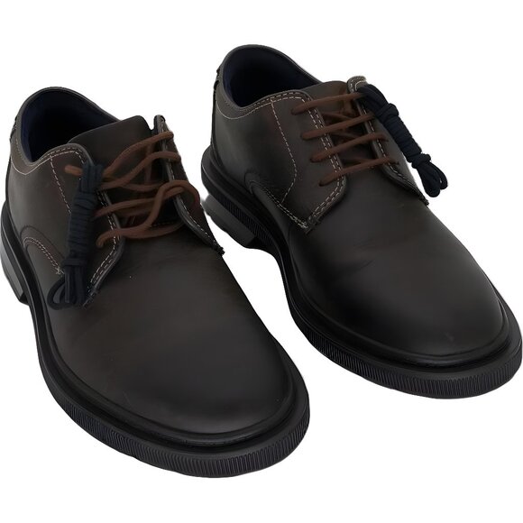 Clarks Burchill Derby Oxford Men's Leather Shoes Size 9.5M - Picture 1 of 6